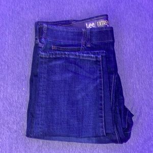 Dark Blue Lee Extreme Motion MVP Jeans (Slim Fit Straight Leg)